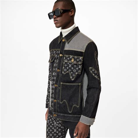 black lv denim jacket|Lv denim jacket men's.